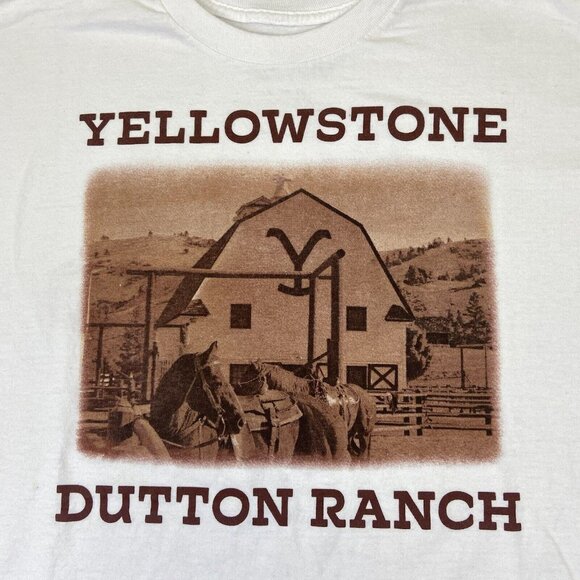 Yellowstone Dutton Ranch Long Sleeve T Shirt Size XL White - Picture 3 of 10